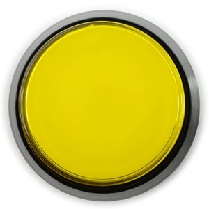Кнопка Arcade Push Button 6см чорний корпус - жовтий з підсвічуванням