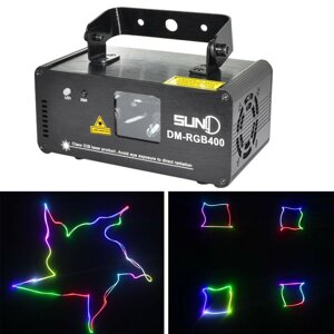 DM-RGB400 SUNY DMX RGB лазерний ефект променя світла партійної лампи з пультом дистанційного керування