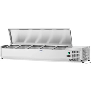 Холодильна вітрина - 160 x 33 см - 7 контейнерів GN 1/4