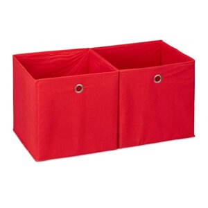 2 x Коробка для зберігання Тканина червона