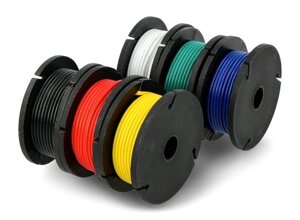 Проводка 22AWG - різні кольори - 7,5 м x 6 шт.