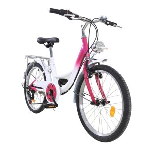 Дитячий велосипед 20 дюймів 6-швидкісний дитячий велосипед з лампою