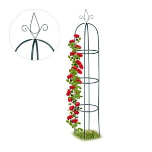 Декоративна опора для витких рослин балкона або саду, сталь, 2м, темно-зелений
