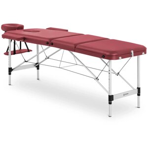 Складаний масажний стіл - 185 x 60 x 60-81 см - 180 кг - Червоний