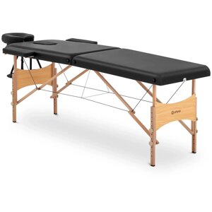 Складаний масажний стіл - 185 x 60 x 62 см - 227 кг - Чорний