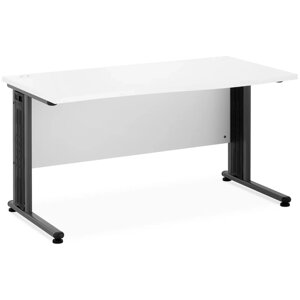 Офісний стіл - 140 x 73,5 см - білий/сірий