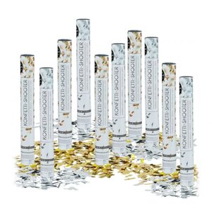 10x Party Popper Gold/Silver