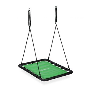 Гімнастичний вібраційний тренажер для всіх груп м'язів, склопластик/гума, 160 х 4 см "Квадратне гніздо" в зеленому