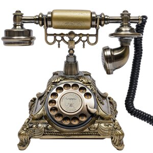 Старовинний телефон, антикварний стаціонарний телефон Стара мода домашній телефон Ностальгія прикраса робочого столу