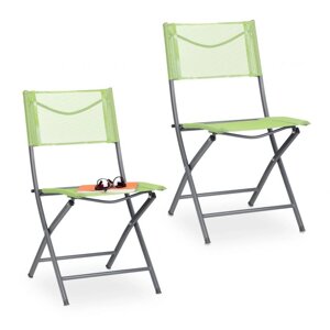 Складаний садовий стілець Набір з 2 зелених