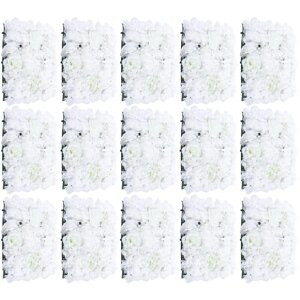 15 штук штучна квіткова стіна троянда стіна білі штучні квіти панель DIY весільні квіткові прикраси фон