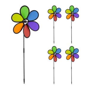 Набір квітів на вітряному колесі з 5 штук