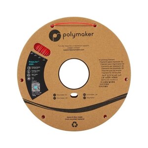 Полімерна нитка PolyLite ASA Filament 1,75 мм 1 кг - червона