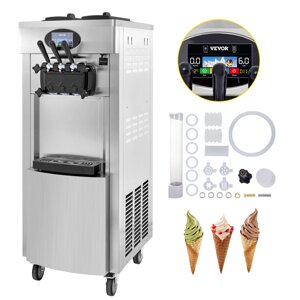 Морожениця VEVOR Морожениця Gastro Комерційна машина для виготовлення морозива з РК-екраном і вафельним лотком для яєць