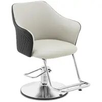 Перукарське крісло з підставкою для ніг - 890 - 1040 мм - 200 кг - чорний, світло-сірий, сріблястий