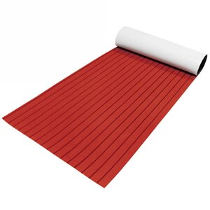 Синтетичний водонепроникний, нековзний самоклеючий килимок, матеріал Eva, червоно-чорний, 240х90х0,5 см килимок