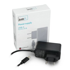 Блок живлення JustPi USB C 5.1V / 3A для Raspberry Pi 4B