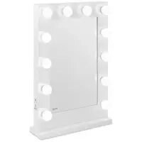 Голлівудське дзеркало - біле - 12 світлодіодів - кутове