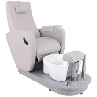 Електричне крісло для догляду за ногами - з ванночкою для ніг - 105 Вт - 200 кг - сіре - сірий