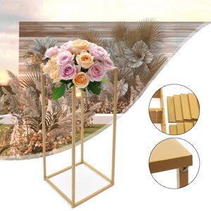 10 штук Весільна підставка для квітів Золотий квітковий стілець Металева квіткова база Ваза висотою 80 см для прикраси