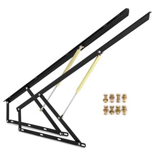 VEVOR Bed Lift Spring Up Hinge Сталева фурнітура для ліжка довжиною 120 см, чорна Гідравлічний підйомний шарнір для