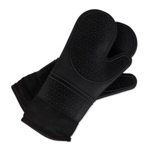 1 пара силіконових рукавичок чорного кольору