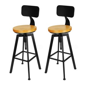 2шт Барний стілець Барні стільці з підставкою для ніг Вінтажний бар для сніданків