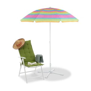 Смугаста пляжна парасолька висотою 210 см