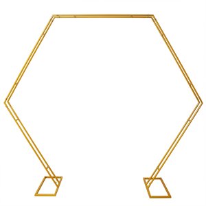 2.2x2.5м Весільна арка повітряна куля арка комплект багаторазовий золотий шестикутник прикраси підставки для квітів