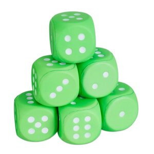 Кубики з зеленого пінопласту в наборі 6 шт.