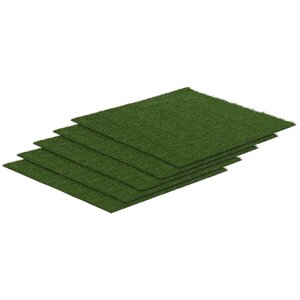 Штучна трава - Набір з 5 штук - 100 х 100 см - Висота: 20 мм - Частота стібків: 13/10 см - Стійкий до ультрафіолету