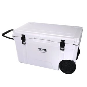 Пасивний холодильник VEVOR Ice Box 65 qt, ізольований холодильник Monbile Camping Thermobox 40-45 банок, кемпінговий