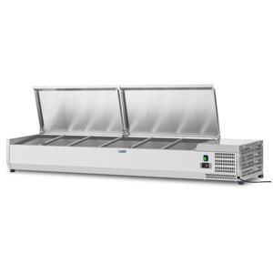 Холодильна вітрина - 180 x 39 см - 8 контейнерів GN 1/3