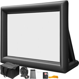 Надувний екран VEVOR 16:9 Надувний екран 210D Oxford Тканинний проекційний екран 4,2х2,5 м Надувний зовнішній екран