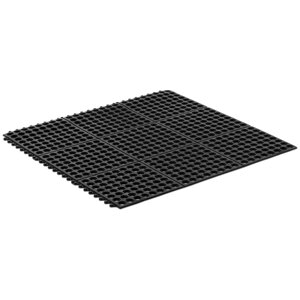 Кільцевий гумовий килимок - 92 x 92 x 0,5 см - чорний