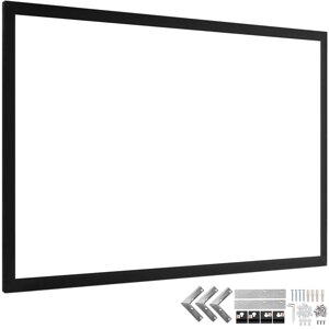 Променевий екран VEVOR 233 x 136 см, розмір діагоналі проекційного екрану 254 см, стельове кріплення екрану з ПВХ,