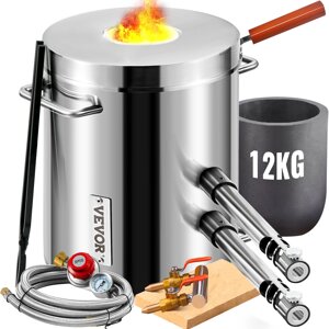 Комплект плавильної печі для пропану 12 кг VEVOR Плавильна піч з подвійним пальником 1482 газова піч