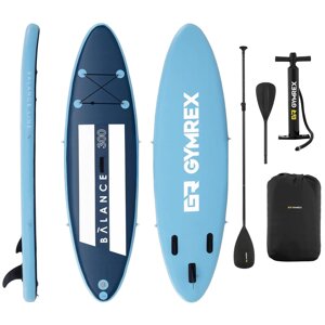 Набір для веслування і занять серфінгом з веслом і аксесуарами, до 135 кг, синій, 305 x 79 x 15 см