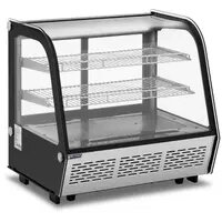 Холодильна вітрина - 120 л - Royal Catering - 3 рівні - чорний, сріблястий
