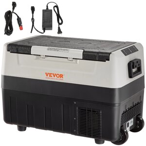 VEVOR Кемпінговий холодильник 55 л Cool Box 12 / 24 V Rollable Electric Морозильна камера 2 в 1 двозонний автомобільний