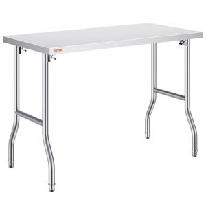 VEVOR робочий стіл кухонний, 1220 x 610 x 850 мм робочий стіл гастроном з нержавіючої сталі стіл для приготування їжі