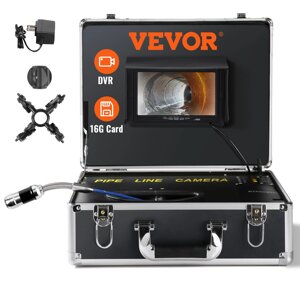 Інспекційна камера VEVOR для труб 20м промислова 1000TVL ендоскоп каналізаційна камера 16GB SD карта IP68