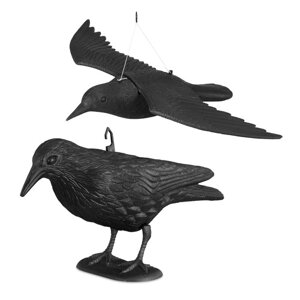 Набір для відлякування голубів з 2 частин ворона
