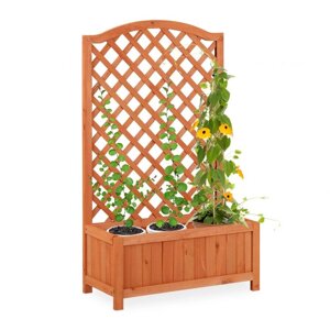 Дерев'яний ящик для повзучих рослин оранжево-коричневий