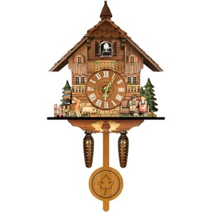 251046cm Годинник із зозулею Старовинний дерев'яний годинник Чорний ліс Годинник для домашнього декору Відмінний