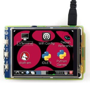Сенсорний екран B - резистивний LCD TFT 3,2 320x240px GPIO для Raspberry Pi 4B / 3B + / 3B / Zero - Waveshare 9201