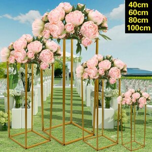 4 шт Металева весільна підставка для квітів прямокутна геометрична підставка для квітів