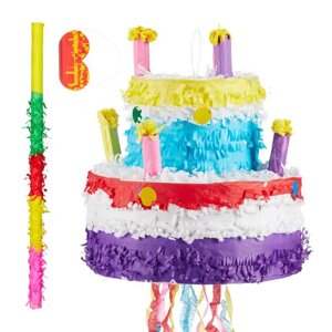Торт на день народження з набору пінат з 3 частин