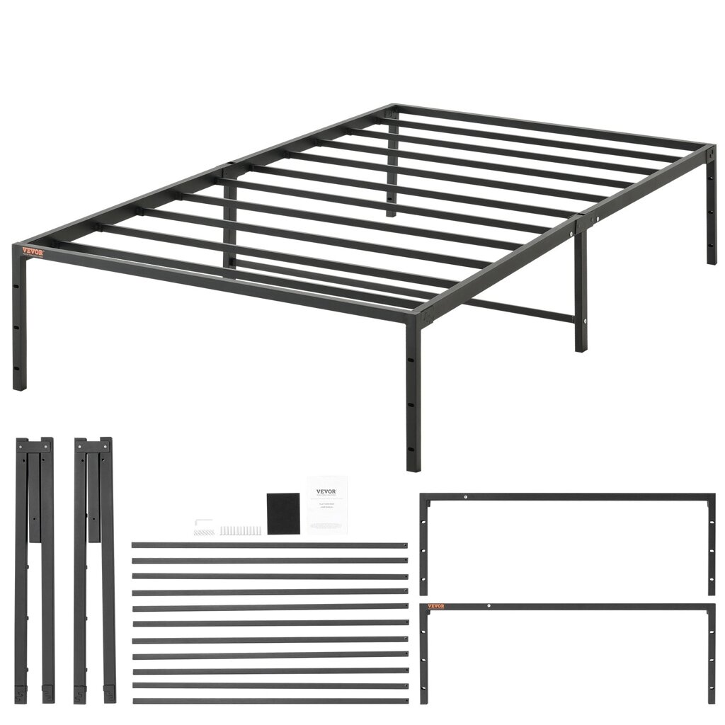 Платформне ліжко VEVOR Сталеве металеве решітчасте ліжко Рама ліжка 272 кг Вантажопідйомність рами ліжка 1955 x 1040 x від компанії магазин Апельсин - фото 1