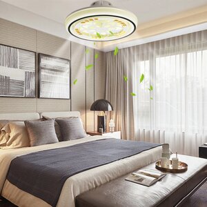 Стельове світло з пультом дистанційного керування Стеля Сучасна світлодіодна лампа для вітальні спальні з вентилятором